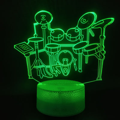 New drum kit 3D night light