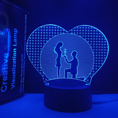 Creative 3d Light Bedroom Bedside